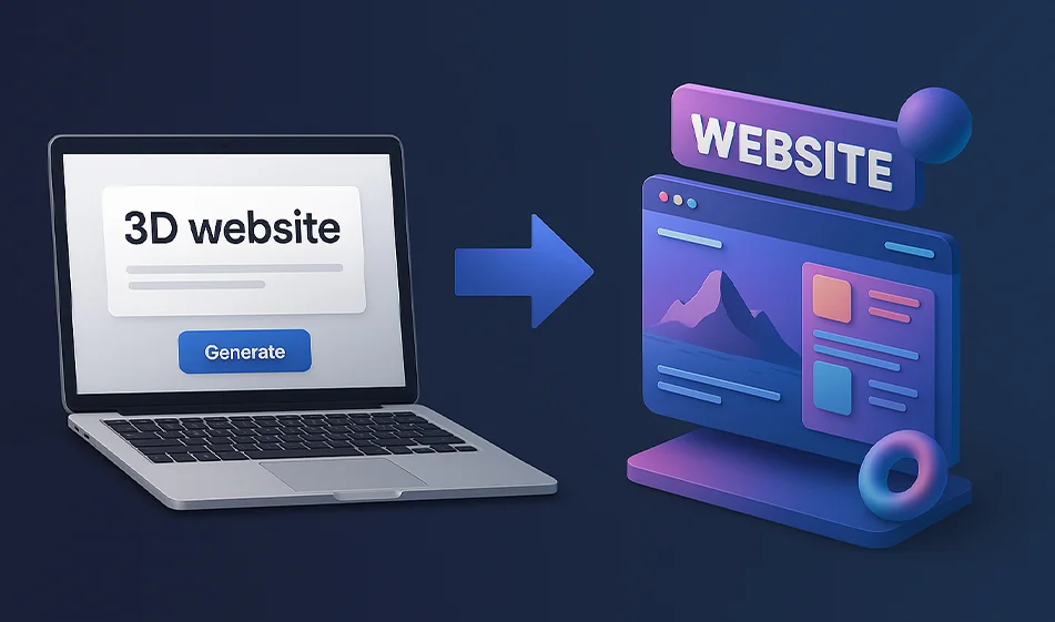 From a simple sentence... to a vibrant 3D site!